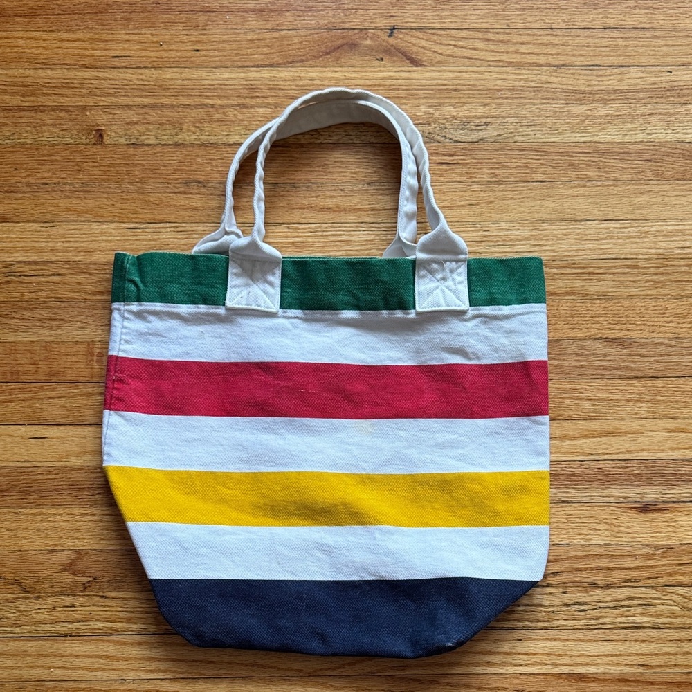 Hudsons Bay Tote Bag / Authentic / Multi Color Stripes